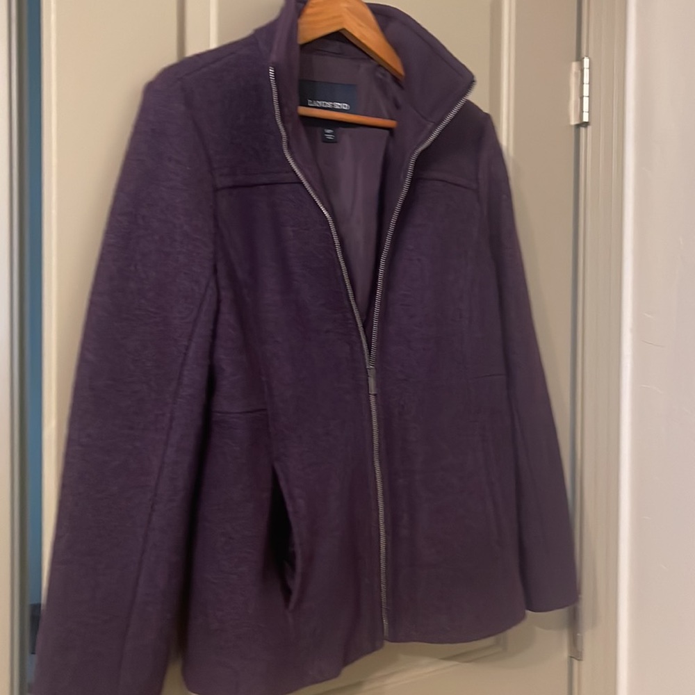 Lands End Wool jacket color: dark violet/eggplant size: 12 petite.